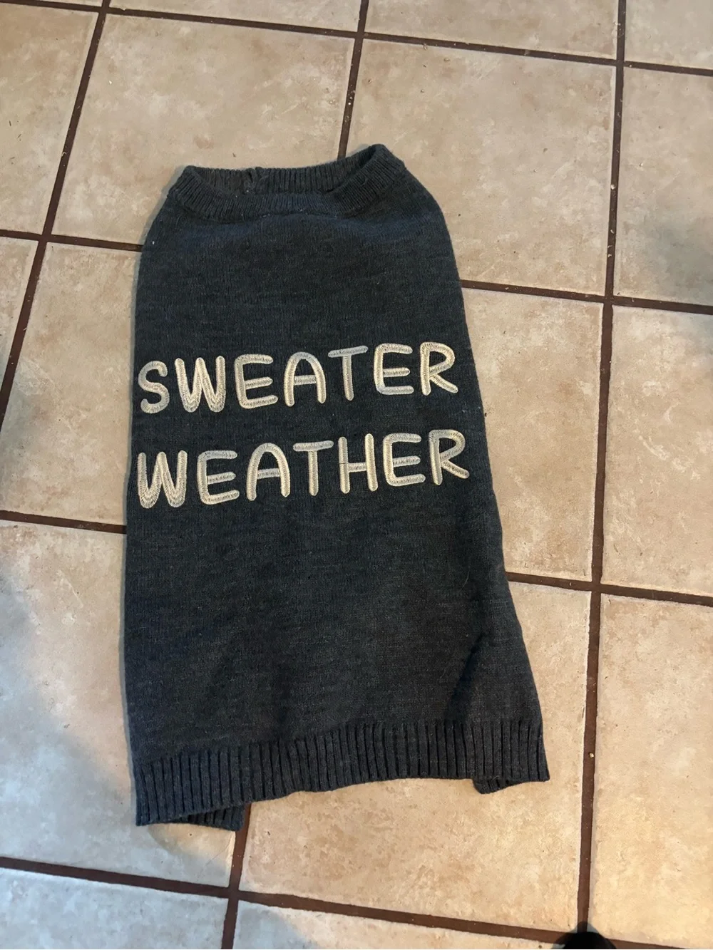 Cozy 'Sweater Weather' Dog Sweater - Dark Gray